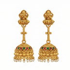 JS Fashion Traditional Rajwadi Gold Temple Jhumkas for Women & Girls - Distacart