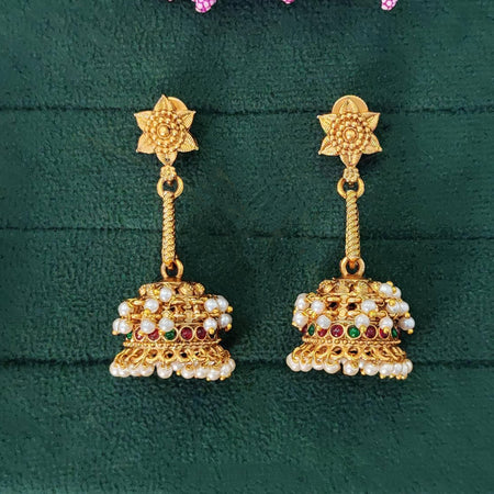 JS Fashion Traditional Rajwadi Jhumka Earrings for Women & Girls