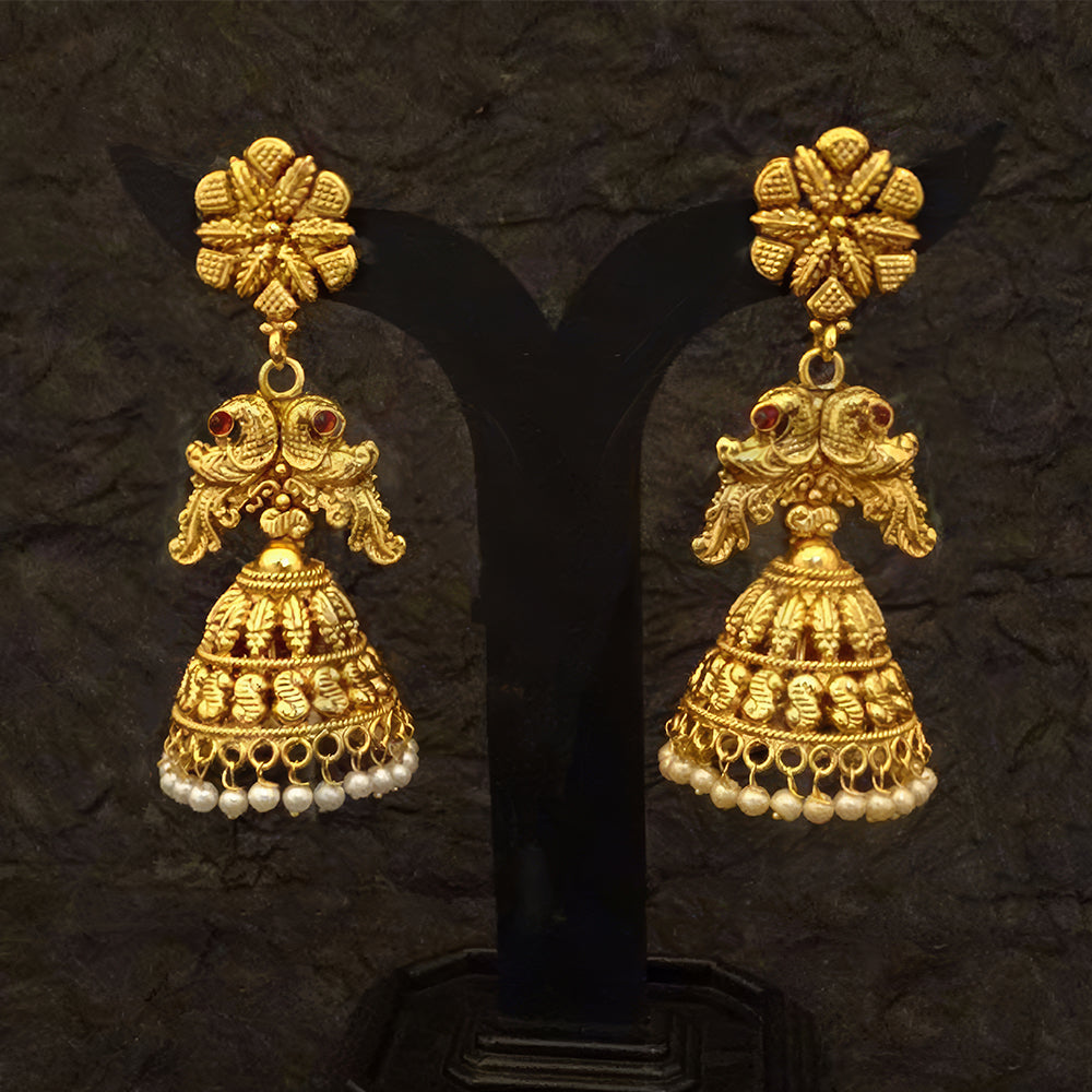 JS Fashion Dual Peacock Jhumki Earrings for Women - Distacart