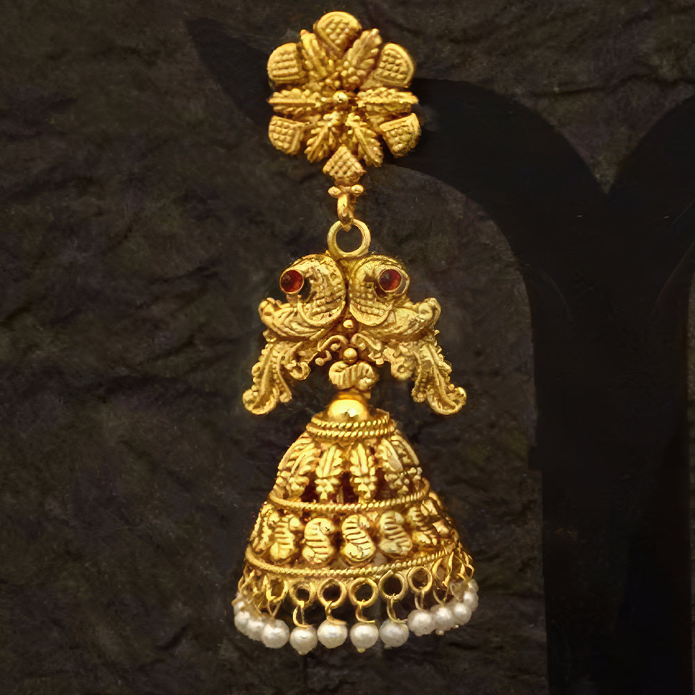 JS Fashion Dual Peacock Jhumki Earrings for Women - Distacart
