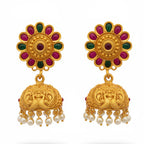 JS Fashion Reverse Stone Jhumki Earrings for Women - Distacart