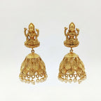 JS Fashion God Laxmi Leaf Jhumka Temple Earrings for Women & Girls - Distacart