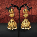 JS Fashion God Laxmi Leaf Jhumka Temple Earrings for Women & Girls - Distacart
