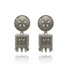 JS Fashion Traditional Trendy Oxidized Silver Polish Designer Earrings for Women & Girls - Distacart