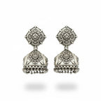 JS Fashion Beautiful Oxidised Silver Plated Jhumka Earrings for Women & Girls - Distacart