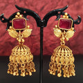 JS Fashion Matte Gold Polish Designer Jhumka Earrings for Women - Distacart