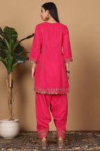 Joban Fashion Pink Georgette Kurta Set - Distacart