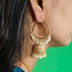 JS Fashion Antique High Gold Polish Earrings Set – Full Stone Fancy Jewelry for Women’s Party & Festive Wear - Distacart