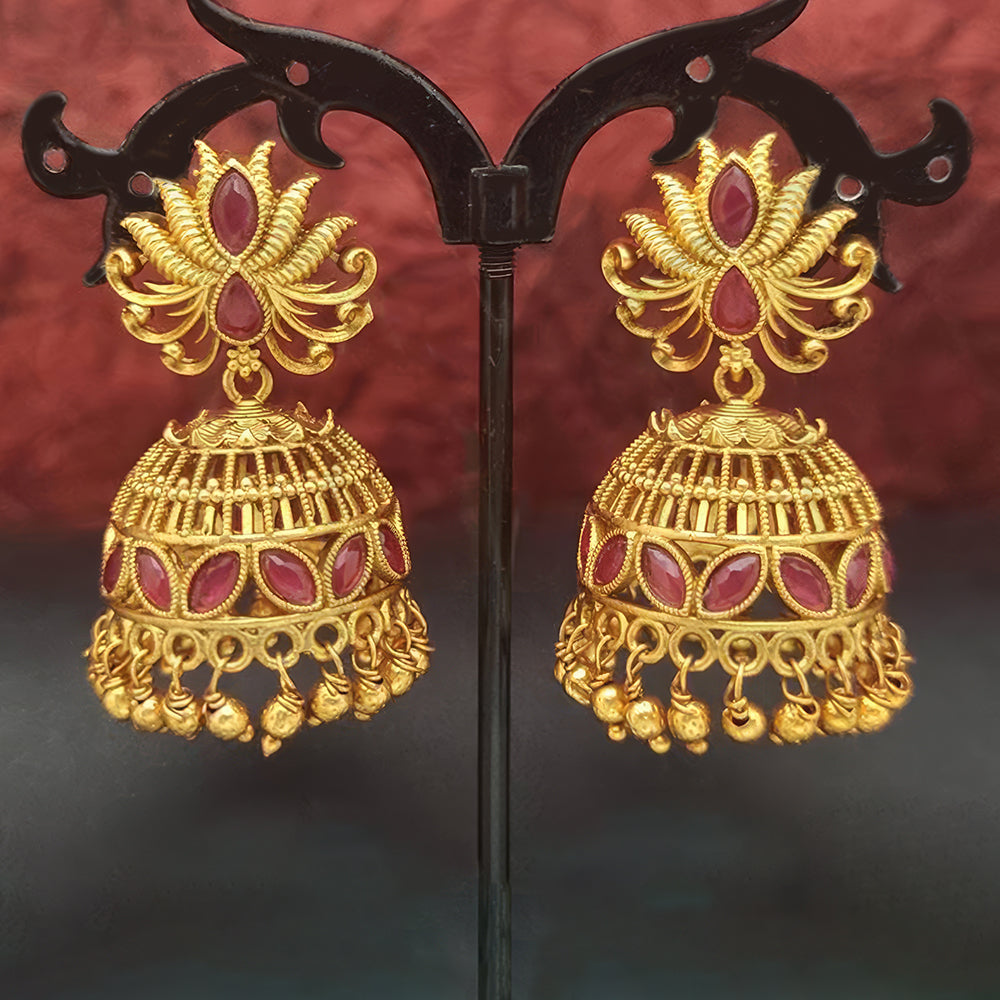 JS Fashion Matte Gold Polish Fancy Earrings – Designer Party Wear Jewelry for Women & Girls - Distacart