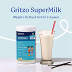 Gritzo SuperMilk Weight+ (2-6y Boy & Girl), 4g Protein Powder - Creamy Vanilla - Distacart