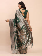 Shree Shyam Fashion Banarasi Silk Green Saree - Distacart