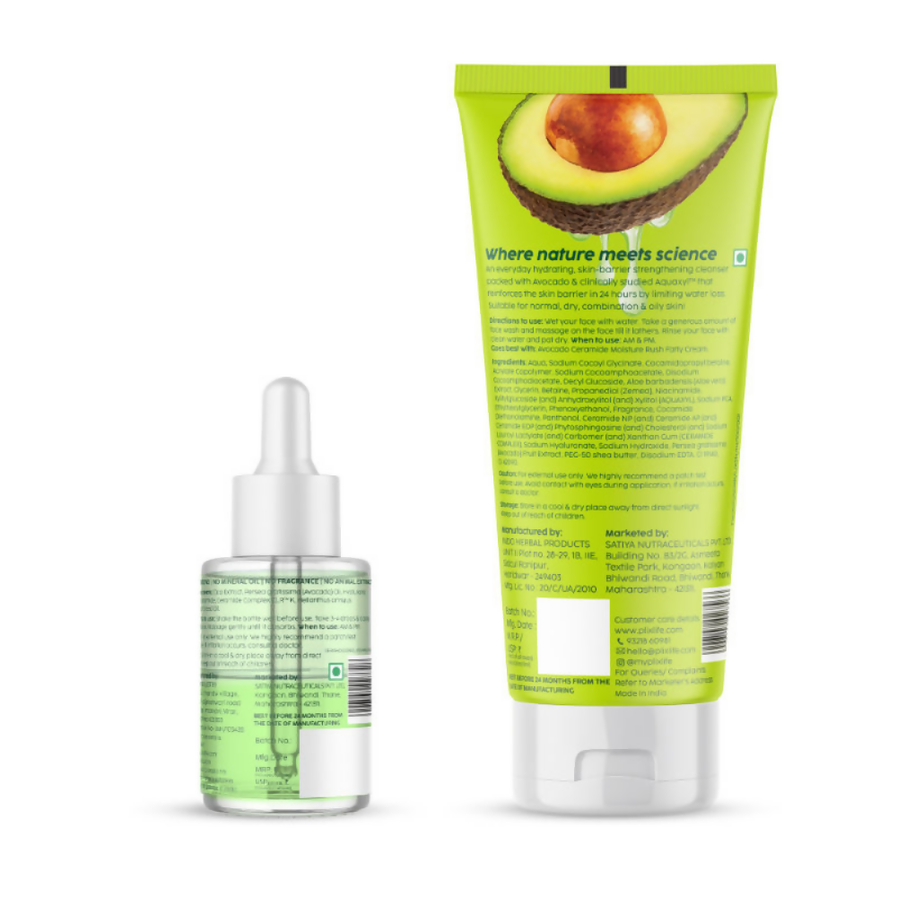 PLIX The Plant Fix Barrier Repair Regime Combo with Avocado Serum & Cleanser