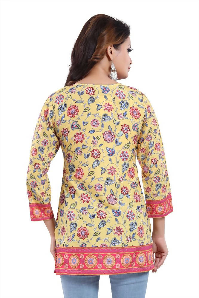 Snehal Creations Alluring Faux Crepe Printed Short Kurti Tunic