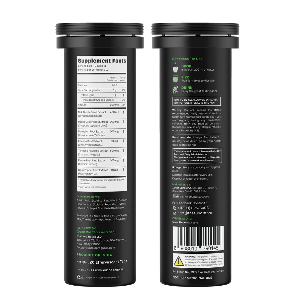 Auric Herbal Liver Support Supplement - Distacart