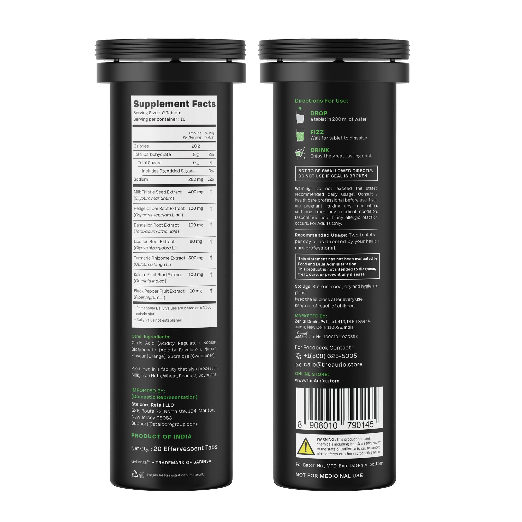 Auric Herbal Liver Support Supplement - Distacart