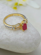 Diamond and Ruby Ring- Ruby Raang