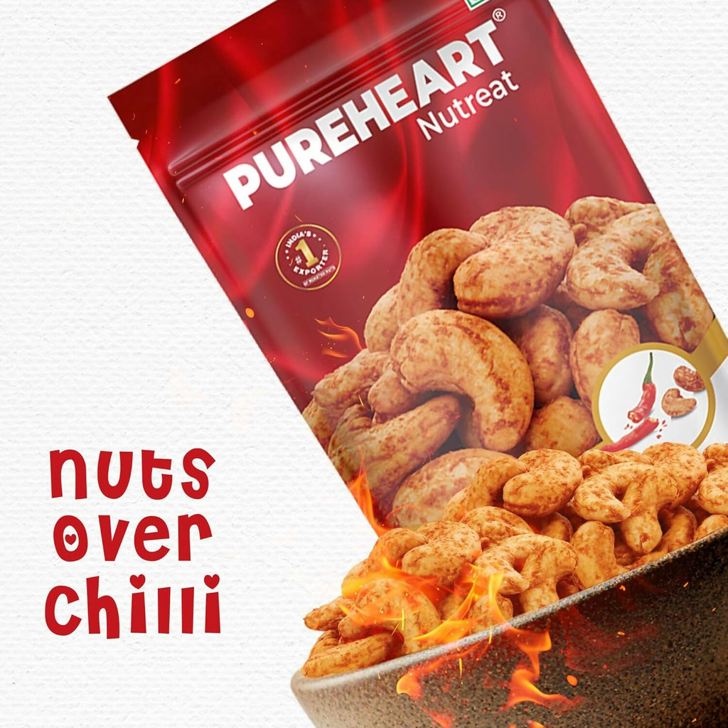 Pureheart Nutreat Fiery Hot Cashews - Distacart