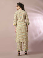 Myshka Women's Multi Printed Cotton Straight Party Kurta Set