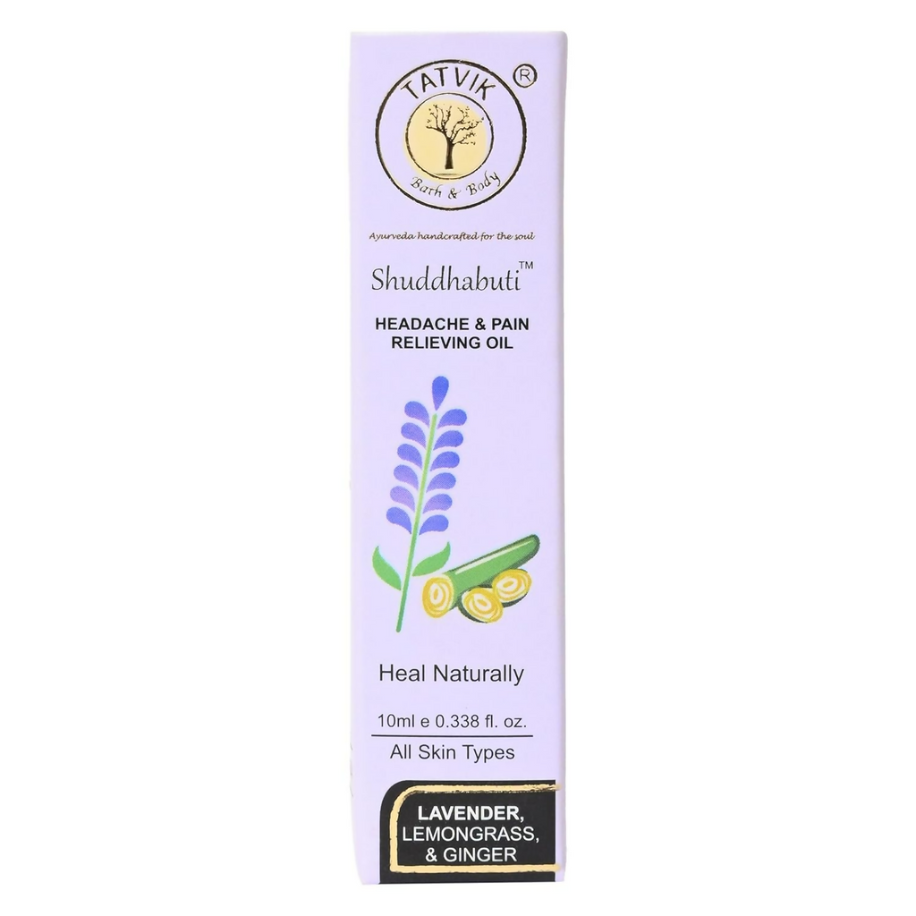 Tatvik Ayurveda Shuddhabuti Headache & Pain Releiving Oil (Lemongrass, Ginger & Tulsi)