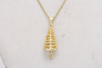 Gold-Polished Alloy Bell Shaped American Diamond Necklace Set - The Pari