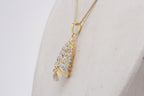 Gold-Polished Alloy Bell Shaped American Diamond Necklace Set - The Pari