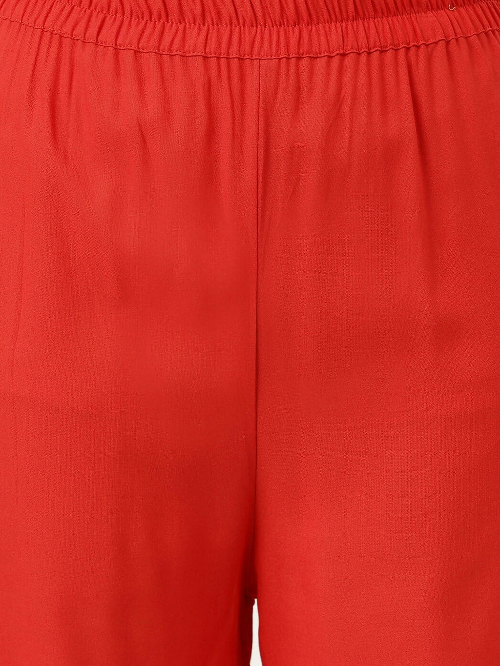 Joban Fashion Red Rayon and Embroidered Work Straight Kurta Bottom Set