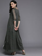 Ahalyaa Women's Traditional wear Kurta Set - Grey