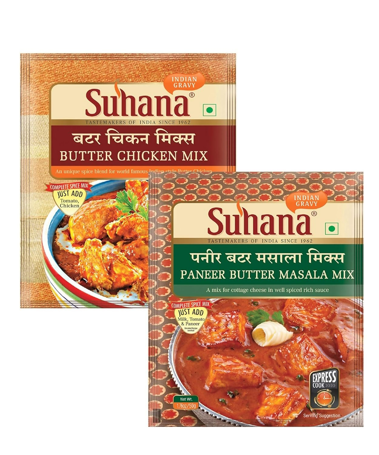 Suhana Paneer Butter Mix & Butter Chicken Mix - Distacart