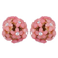 Trendoo Jewelry Gold Plated Stylish Fancy Party Wear Pink Studs