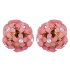 Trendoo Jewelry Gold Plated Stylish Fancy Party Wear Pink Studs