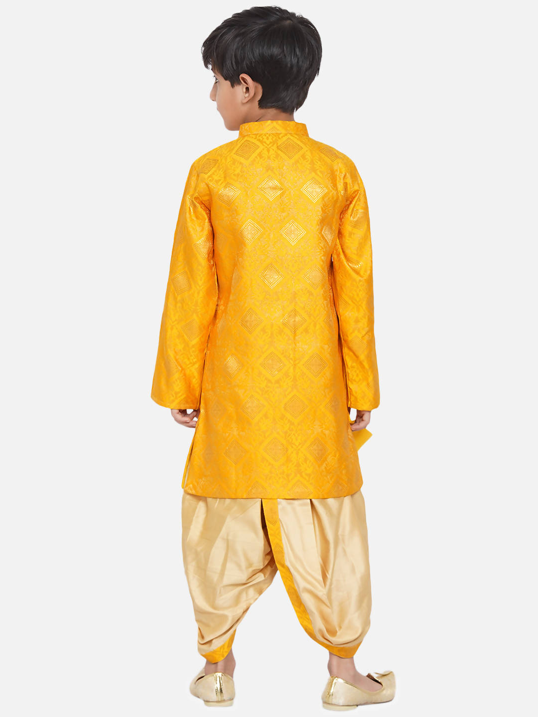 Little Bansi Boys Angrakha Kurta with Dhoti Royal yellow