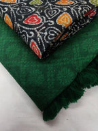 Green Jute Silk Woven Design Saree with Unstitched Blouse - A2M
