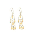 Bling Accessories Light Color Topaz Crystal Stone Earrings