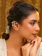 Ruby Raang Maroon Drops Ear Cuff - Distacart