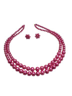 Inhanns Everyday Workwear Pearl Set (Double Layered Pearls) - Pink