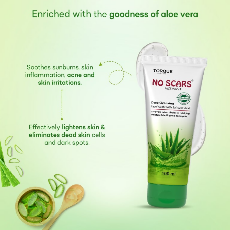 Torque's No Scars Aloevera Face Wash For Deep Cleansing