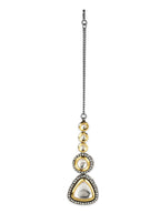 Gold-Plated Gold-Toned Kundan Maang Tikka - Ruby Raang - Distacart