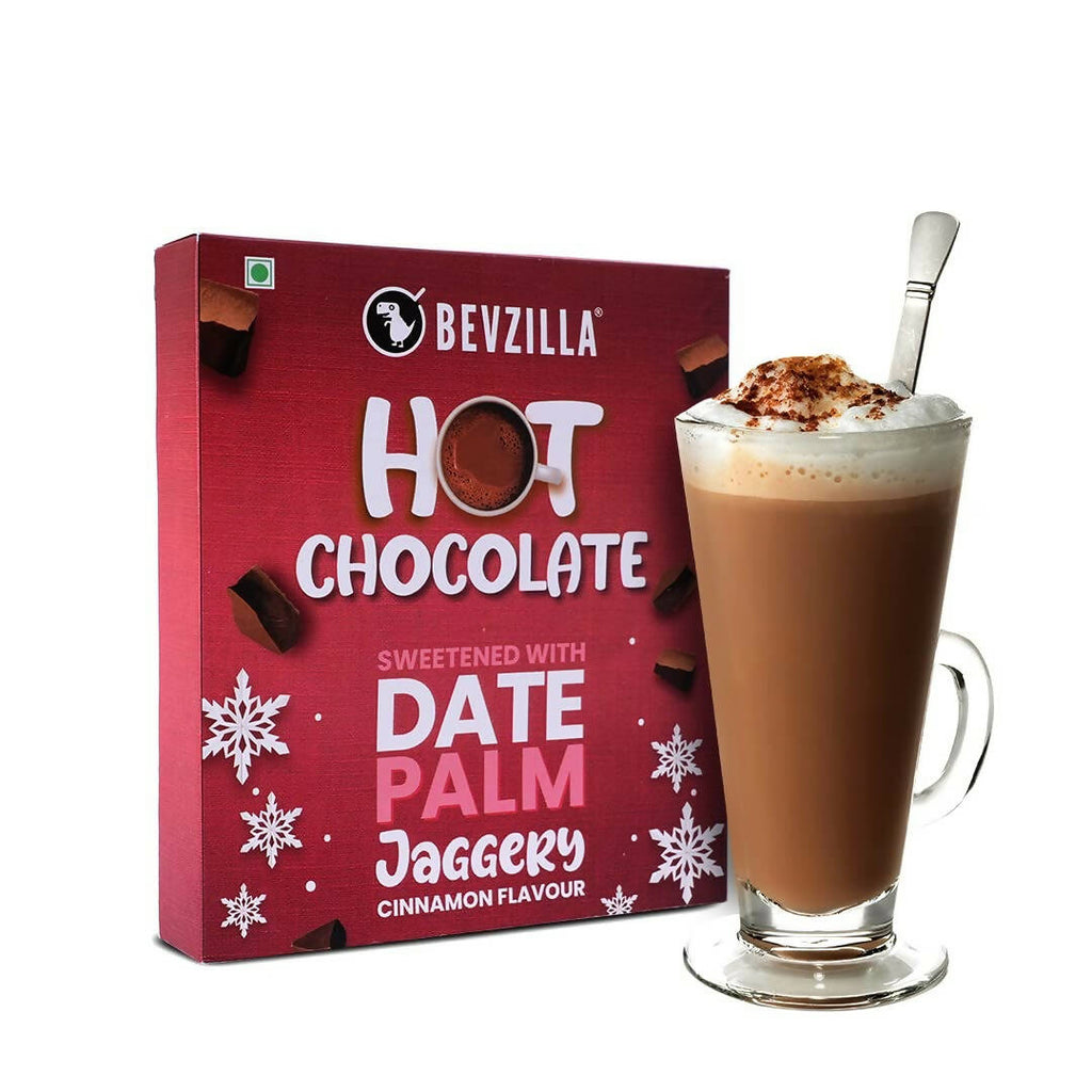 Bevzilla Hot Chocolate Powder (Cinnamon) Drink Powder With Organic Date Palm Jaggery