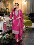 Anaita Rani Pink Heavy Chinon Readymade Suit with Embroidery & Sequence Work - Distacart