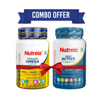 Patanjali Nutrela Daily Active + Omega 3 Softgel Capsules Combo - Distacart