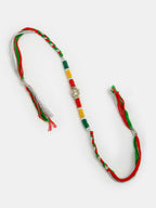 NVR Women & Men Set of 4 Multicolor Artificial stone and beads Rakhi With Roli Chawal & Chocolate - Distacart