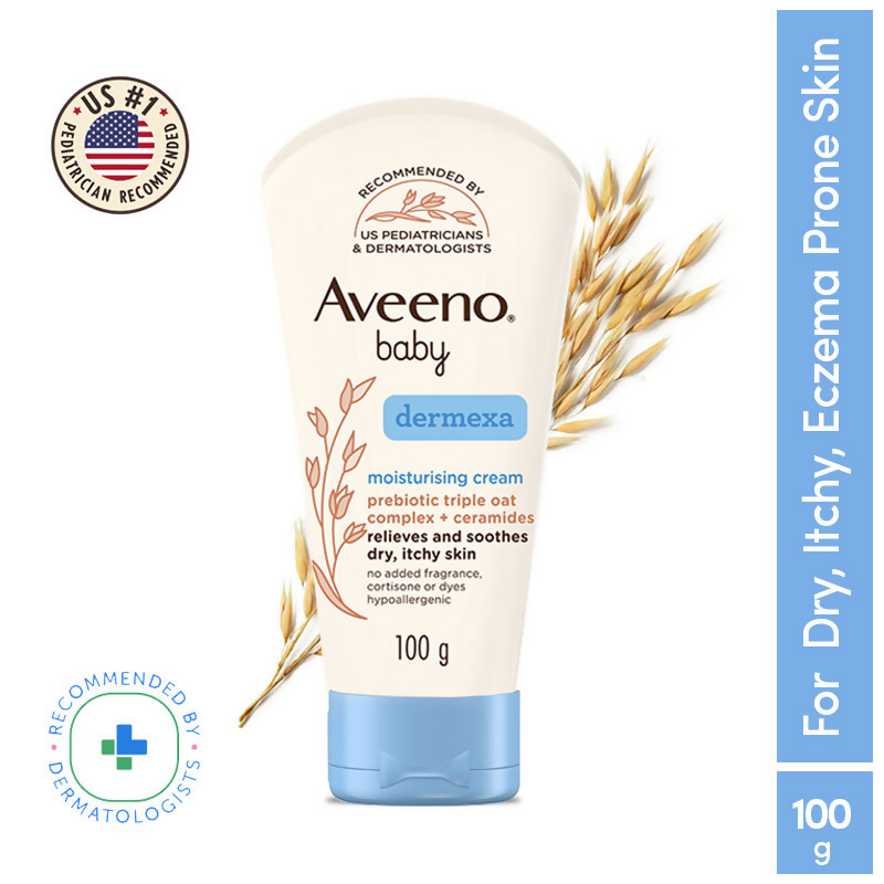 Aveeno Baby Dermexa Moisturising Cream - Prebiotic Oat + Ceramides For Dry