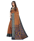 Vamika Cotton Orange Jari Border Bollywood Style Saree (VASU ORANGE) - Distacart