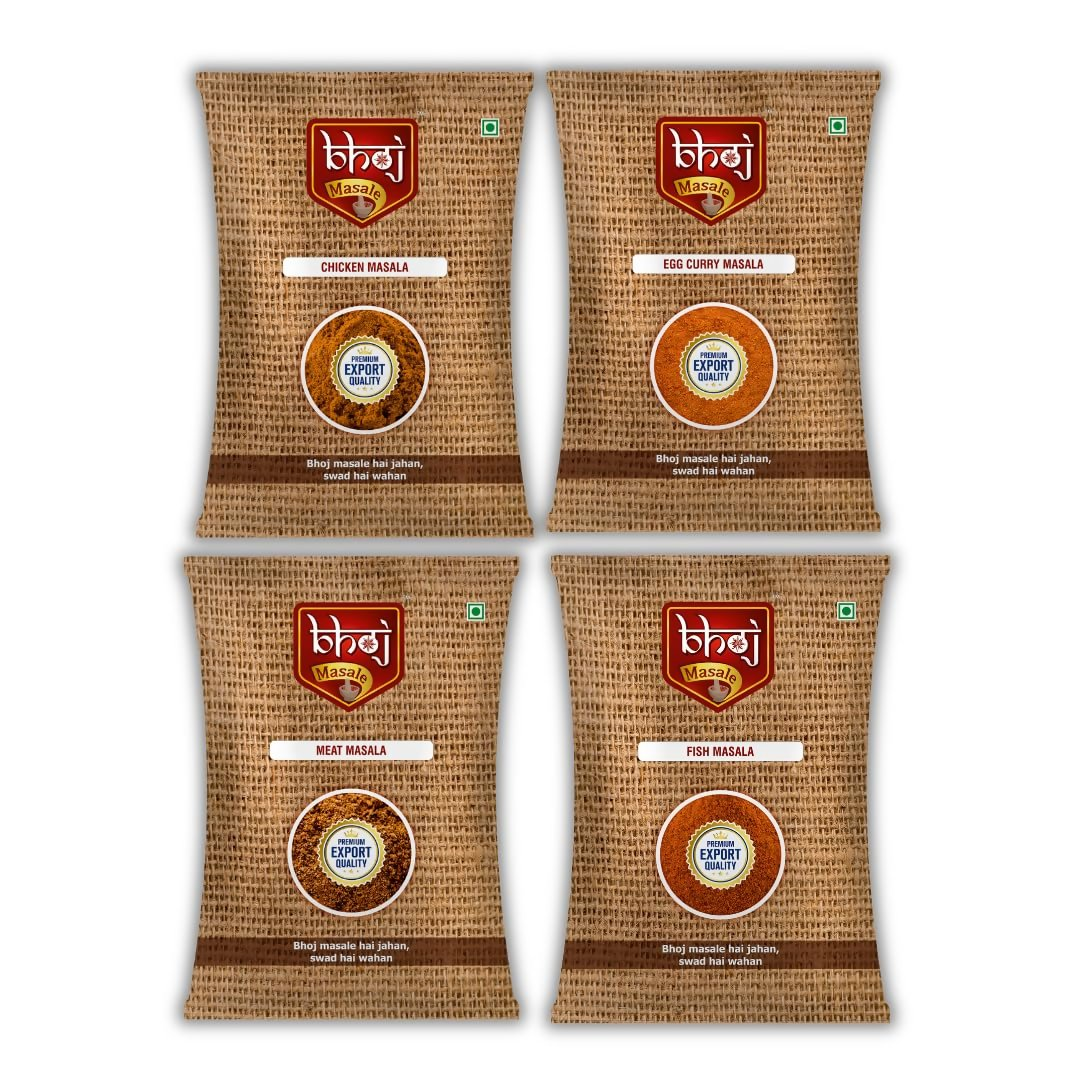 Bhoj Masale Fish Curry, Egg Curry, Meat And Chicken Masala Powder Combo Pack - Distacart