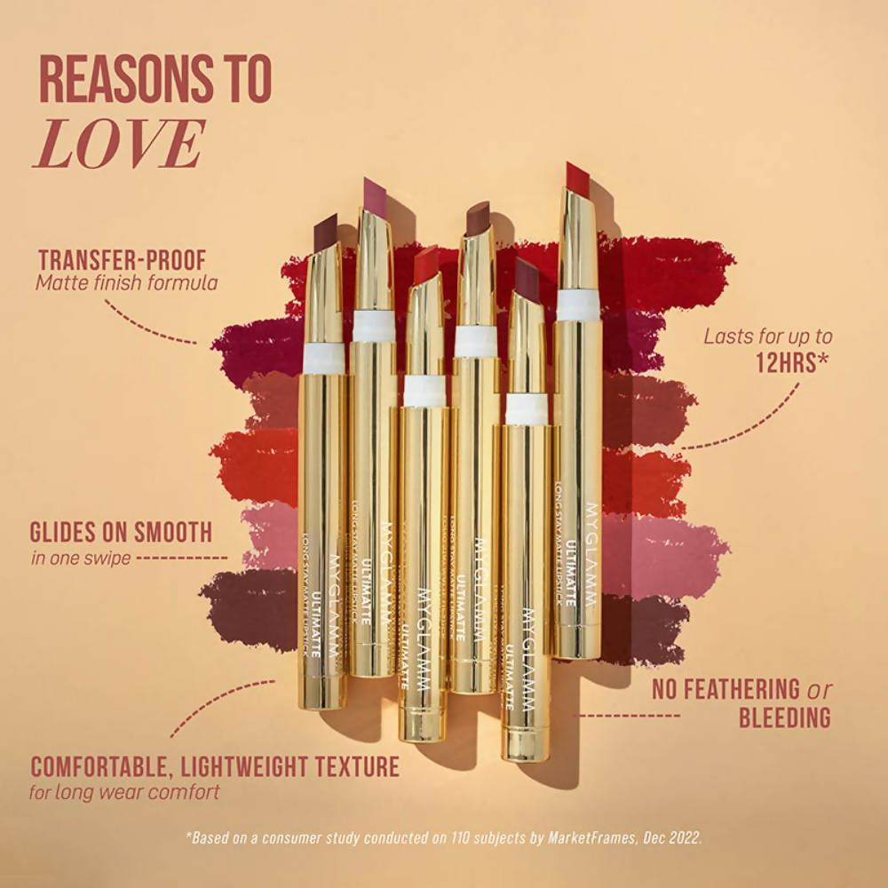 MyGlamm Ultimatte Long Stay Matte Lipstick - Foxy