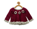 Chutput Kids Purple- Coloured Solid Pullover Sweater