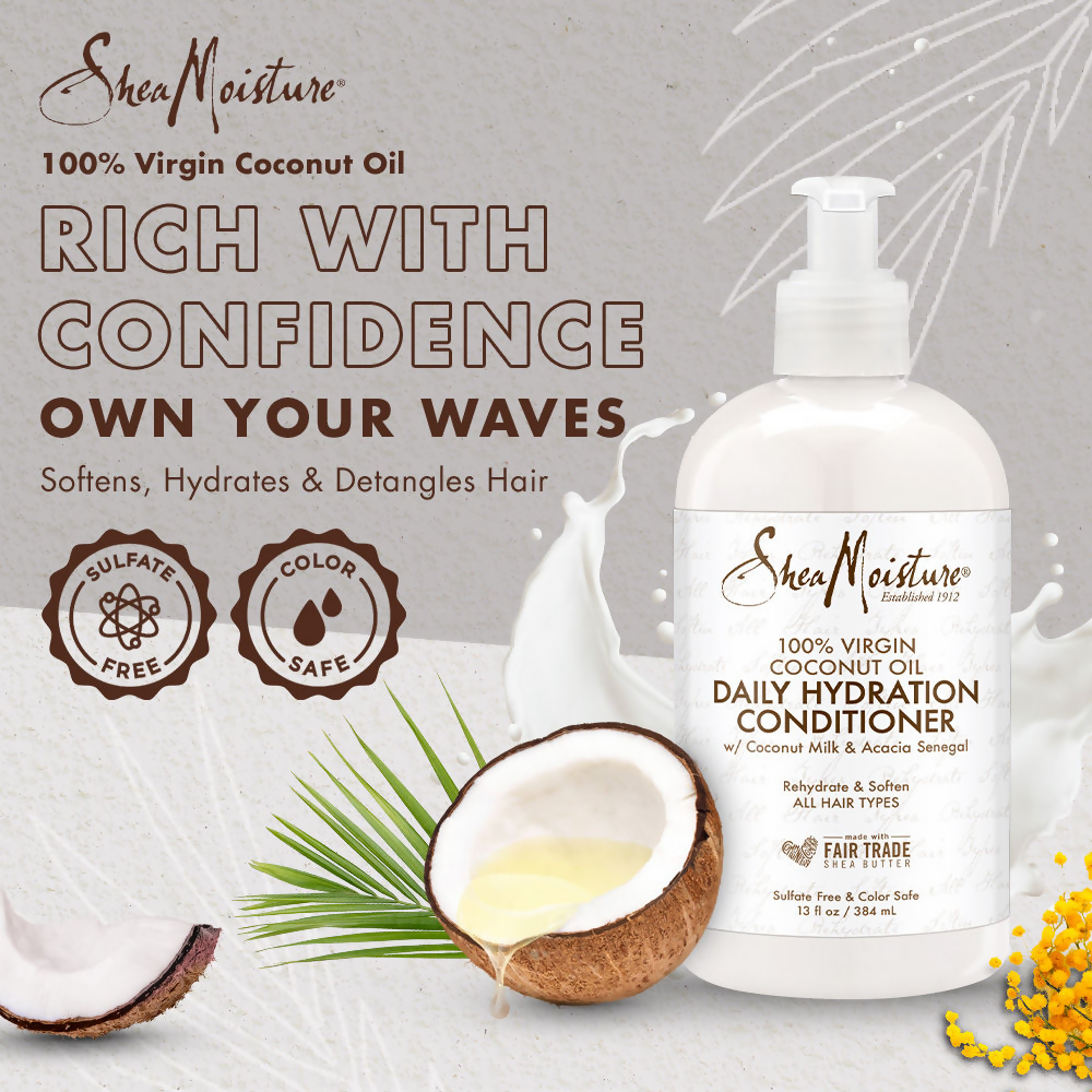 Shea Moisture 100% Virgin Coconut Oil Daily Hydration Shampoo - Conditioner Combo