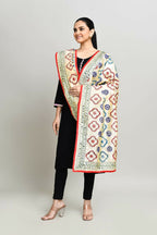 Joban Fashion Multi Color Cotton Embroidery Work Phulkari Dupatta