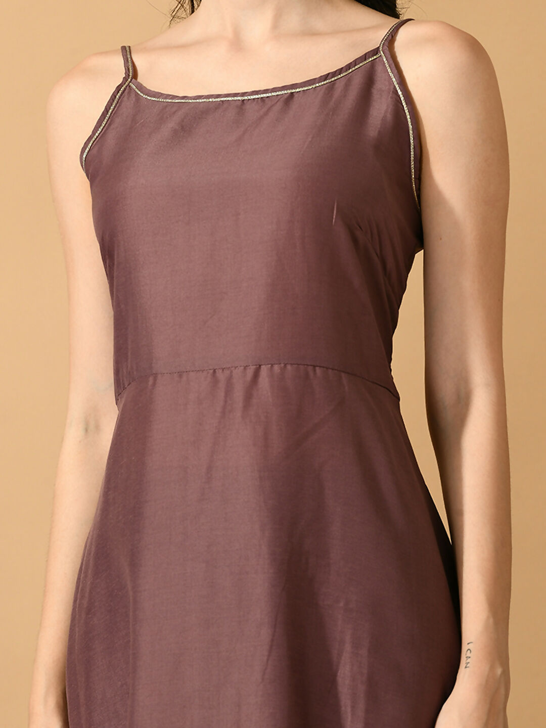 Myshka Women's Mauve Solid Party Kurta Sets