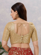 Joban Fashion Women Silk Gold Stitched Blouse